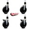 Service Caster 6'' Phenolic Wheel Swivel 1-7/8'' Expand Stem Caster Set 2 Brakes, 4PK SCC-EX20S615-PHS-2-PLB-2-178 - alternate 3